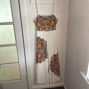 Latiste white and colorful jumpsuit